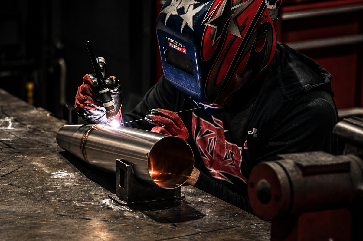 Sawicki Shorty stainless steel welds and collector detail