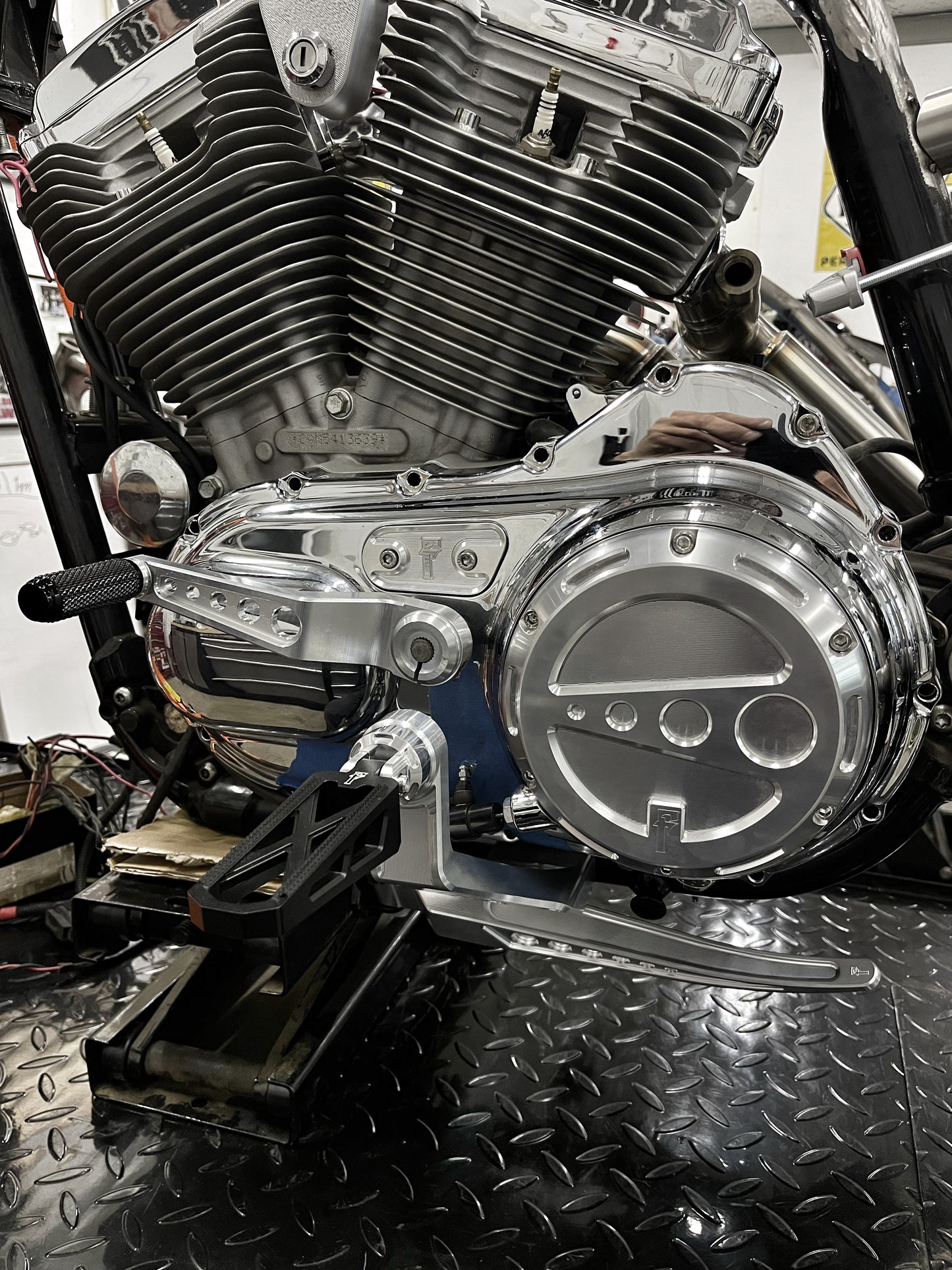 Harley Sportster Mid Controls Speed Holes (04-13)