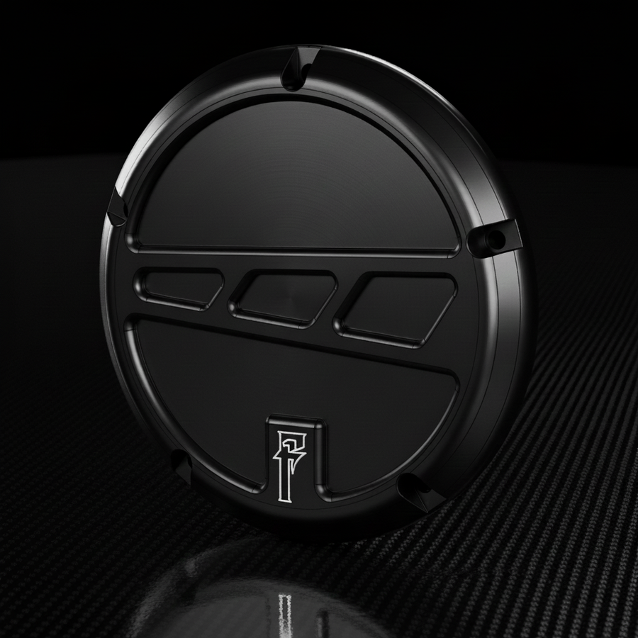 Twin Cam Performance Derby Cover Slotted Black 99–17
