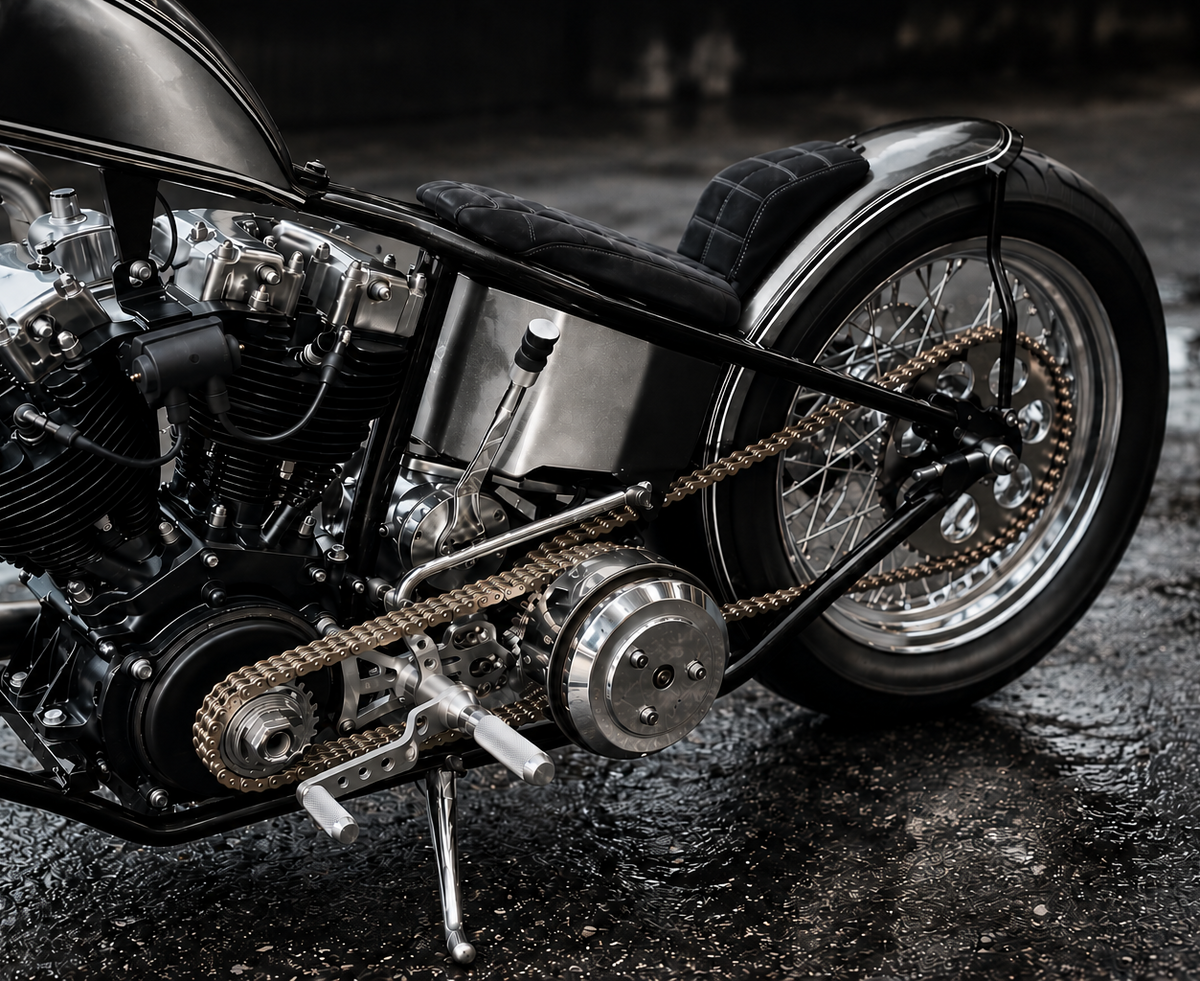 Famous Origin Shovelhead Stainless Mid Controls
